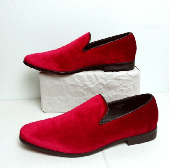 Alberto Fellini Sparko Men\'s Loafers Shoes Size 12 Red Velour main image 6